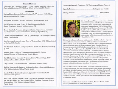 Memorial program pages 2-3