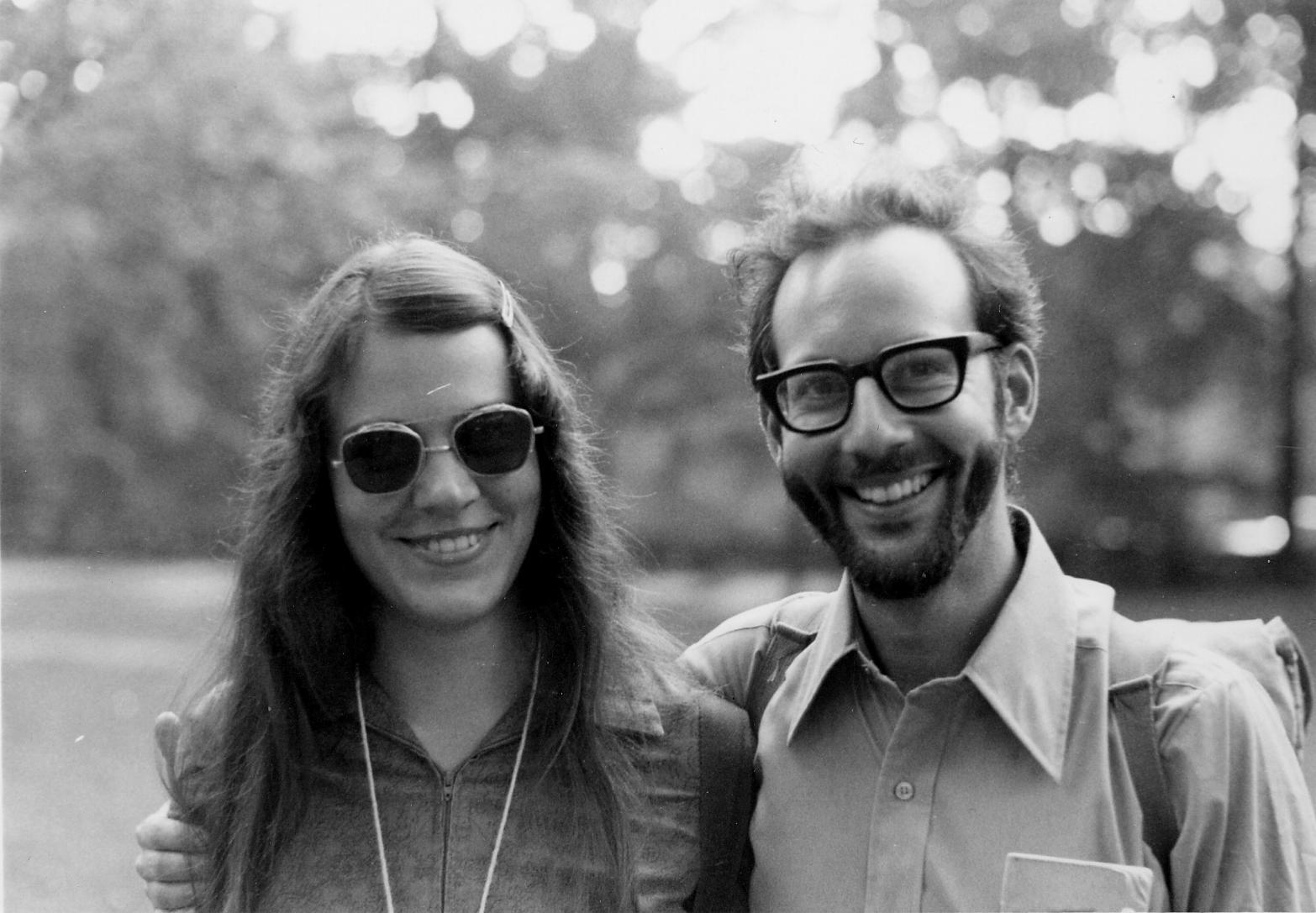Photo of Marion and Vic Schoenbach, at 1973? School of Public Health picnic